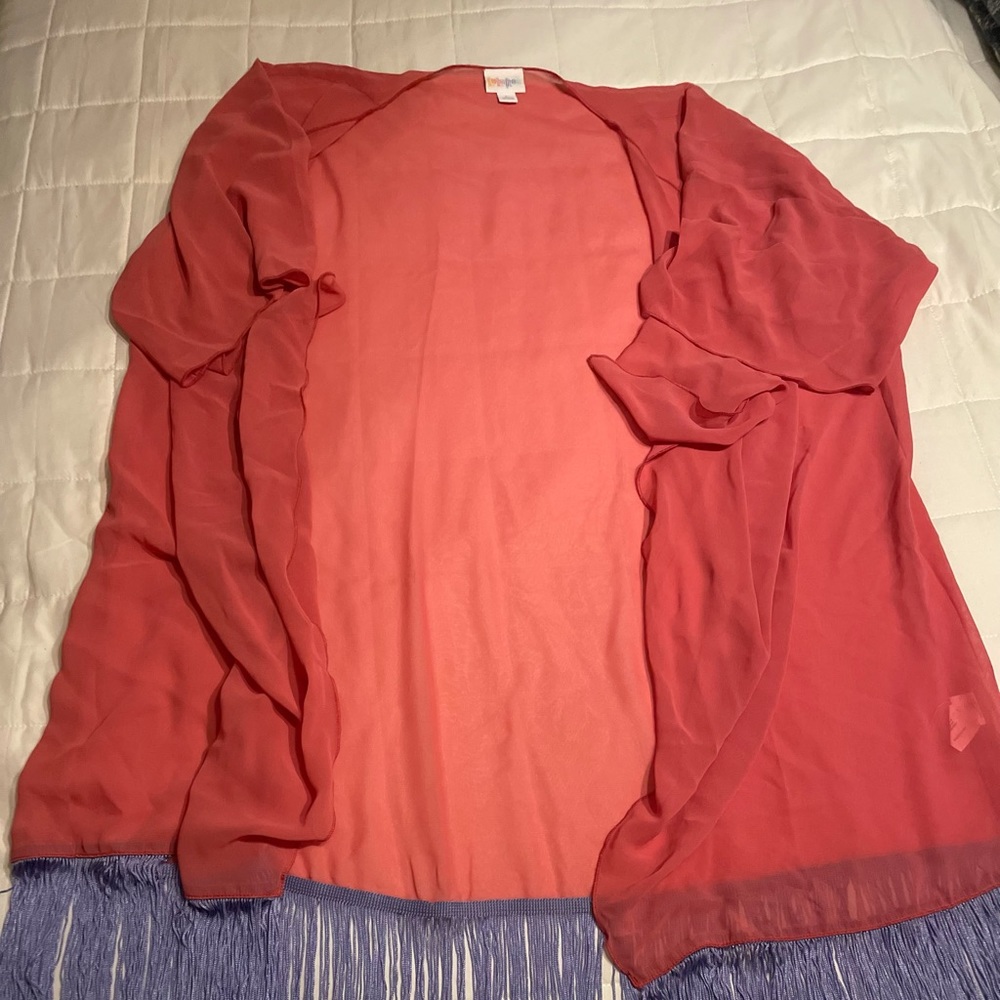 LulaRoe shawl with fringe